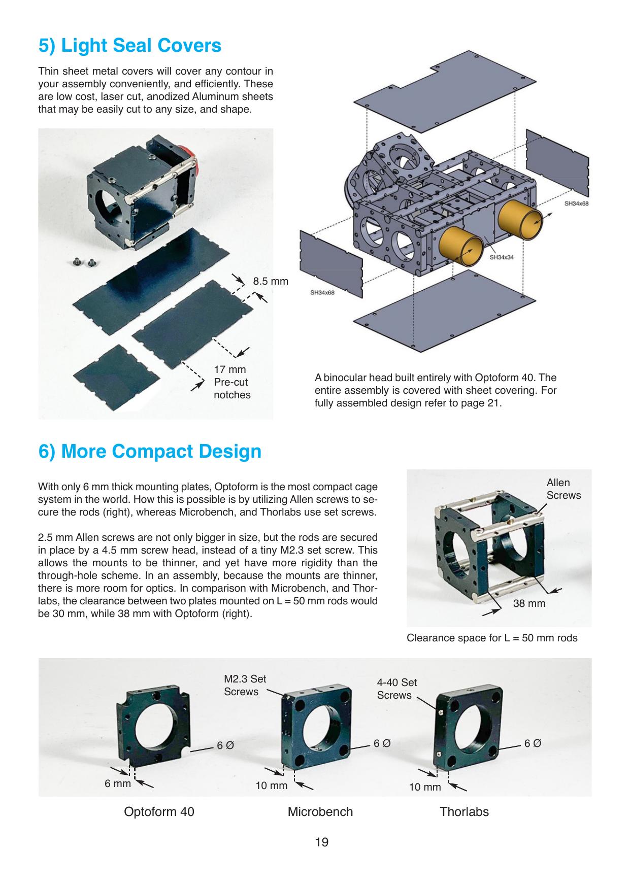 Optoform microscope configurations
